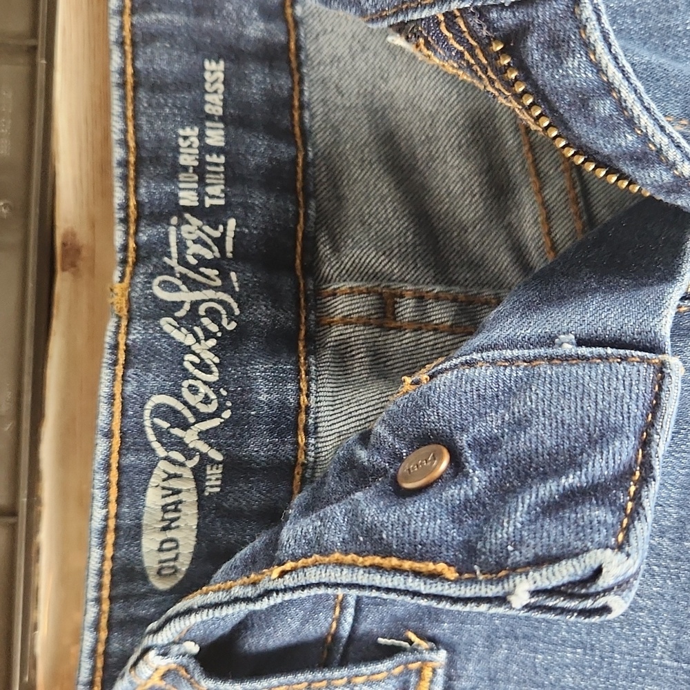 Old Navy, The Rock Star, Mid-Rise, dark wash, Sz 6 - Picture 2 of 5